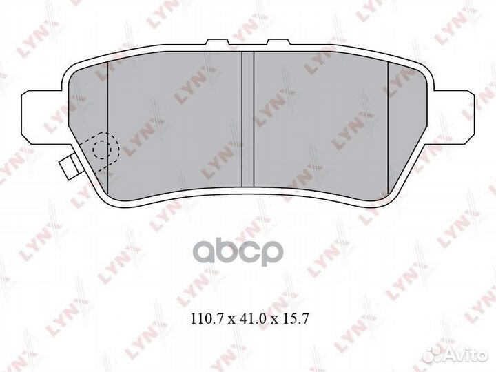 Колодки тормозные дисковые зад BD5741 lynxauto