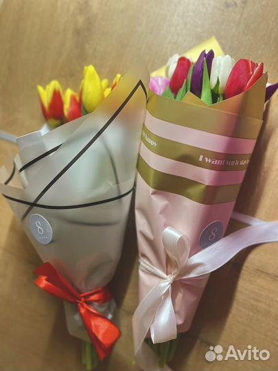 Тюльпаны готовые к 8 марта