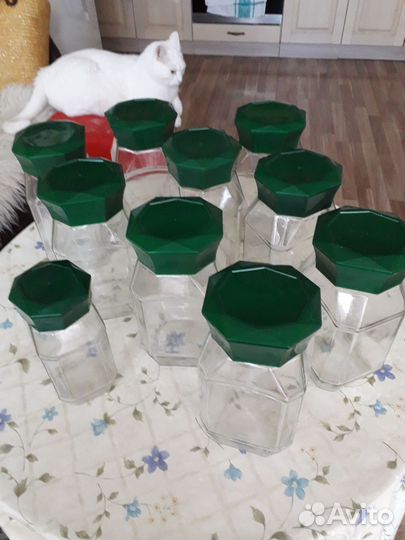 Банки стеклянные, 10 штук