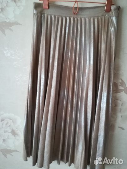 Юбка плиссе zara р 44-46