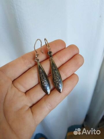 Серьги серебро 925 винтаж СССР