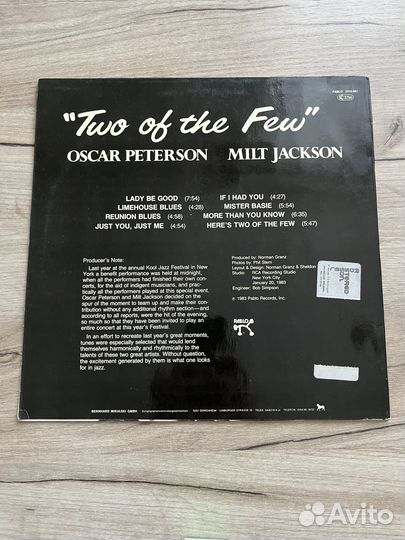 Виниловая пластинка Oscar Peterson, Milt Jackson