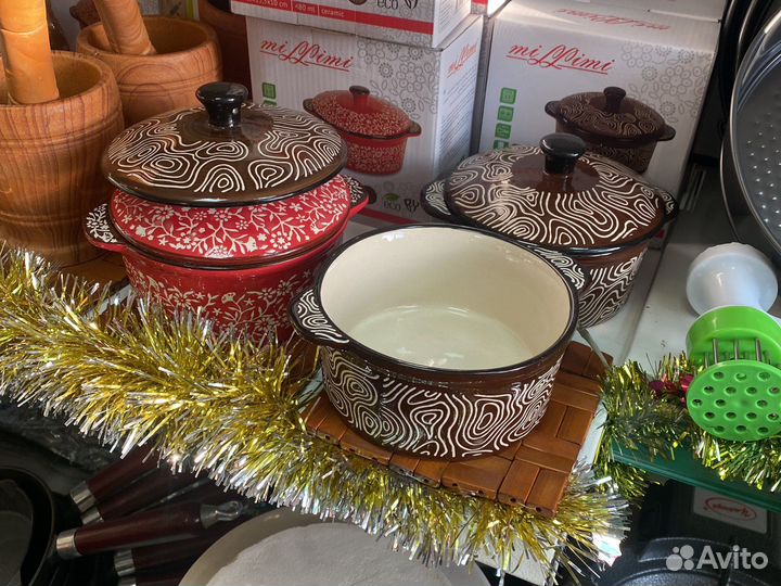 Горшочек с крышкой для запекания в Тандыре 480 ml