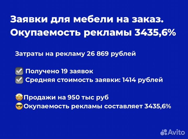 Таргетированная реклама в вк, Авито, Яндекс.Директ