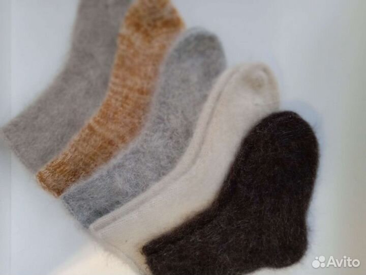 Носки шерстяные вязаные из козьего пуха
