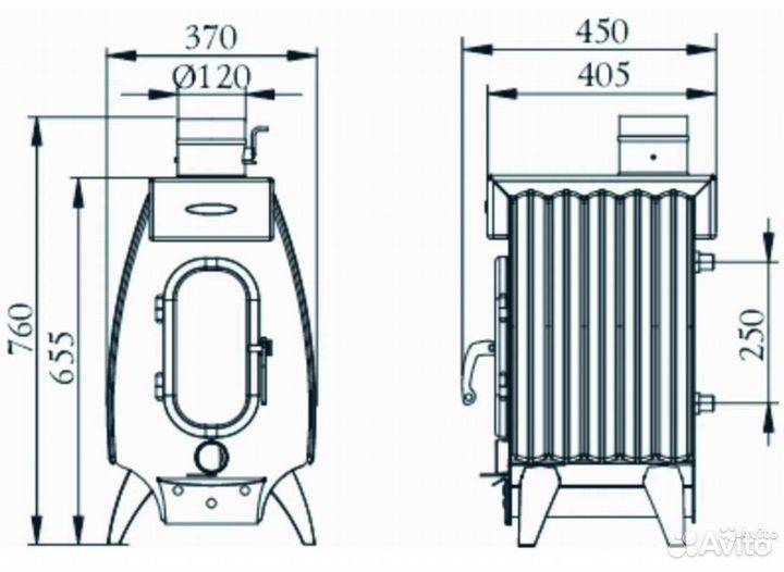 Печь Termofor Огонь-Батарея 5