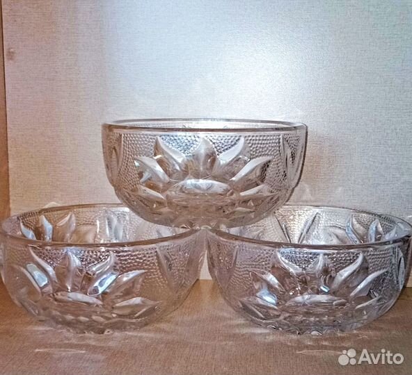 Гарнитур чешской посуды, хрусталь Bohemia