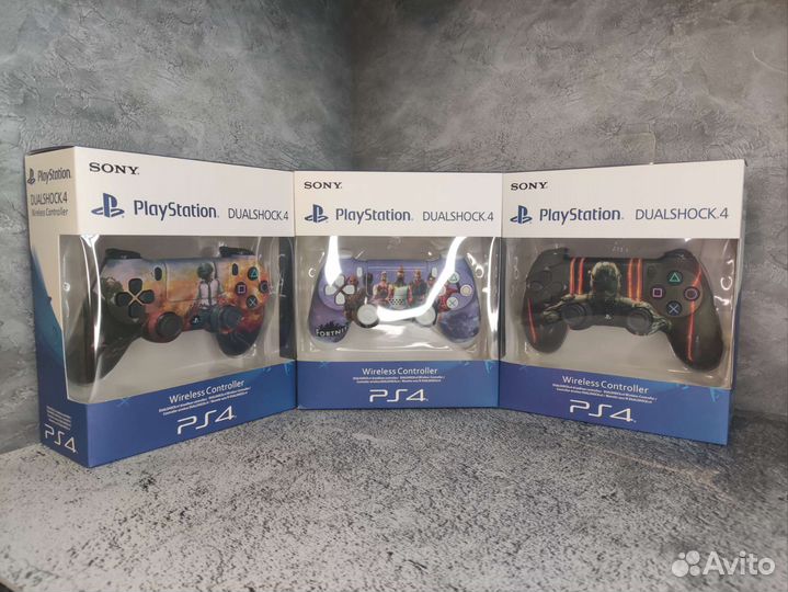 Джойстик dualshock ps4 v 3.5 с принтом гарантия