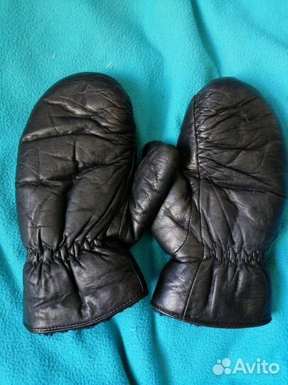 Варежки кожаные