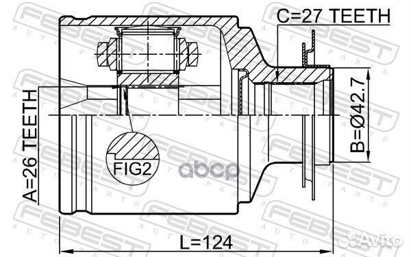 ШРУС внутр. ssang yong korando C 02-13 1411-narh