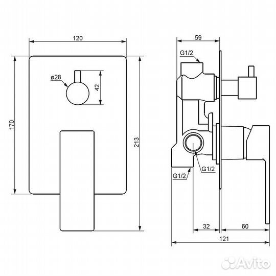 Смеситель для душа Damixa Gala 537100300 Черный матовый
