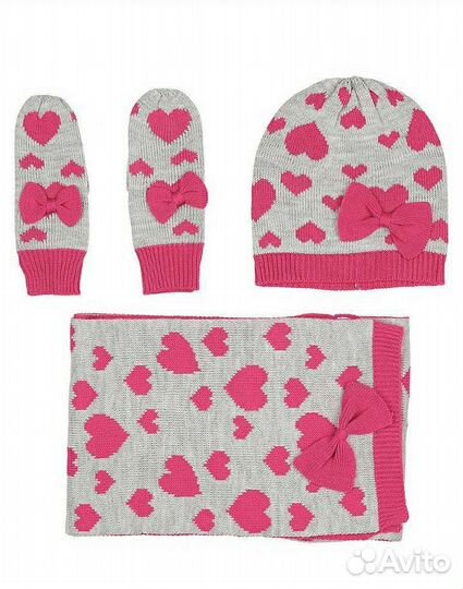 Комплект шапка, шарф и варежки Твоё, р.57-63
