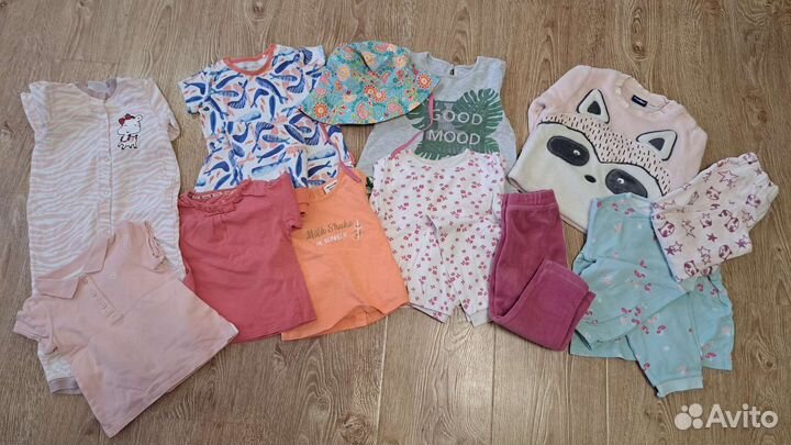 Вещи пакетом для девочки 74 80 размер