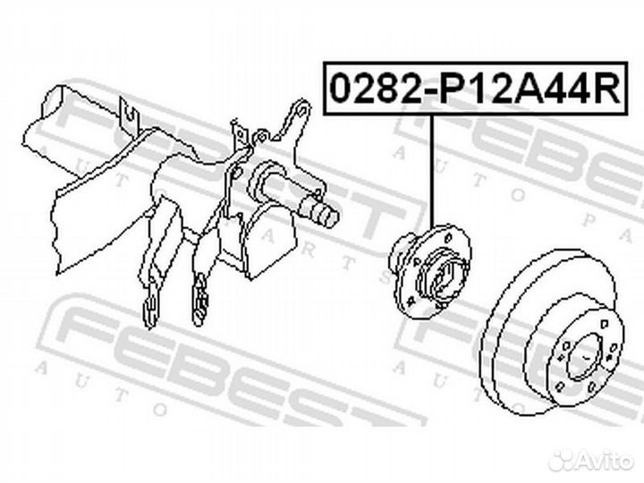 Ступица задняя Febest 0282P12A44R