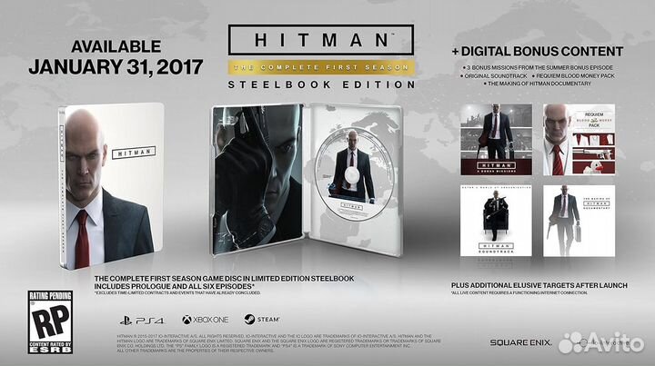 Xbox ONE Hitman The Complete First стилбук Новый