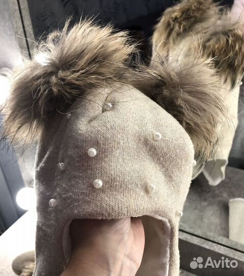 Комплект шапка и снуд зимний