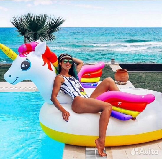 57281 intex Большой надувной Единорог 287х193х165