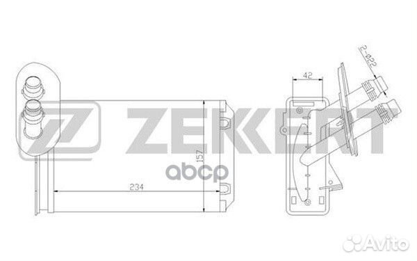 Радиатор отоп. Audi A3 II 03- TT II 98- Seat