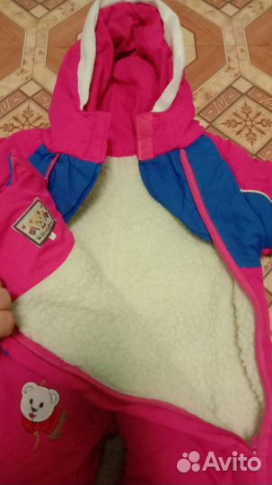 Комбинезон для девочки зимний теплый 51-56