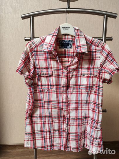 Рубашка в клетку женская 44 размер
