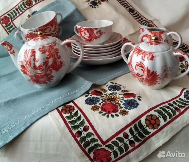 Сервиз чайный Жар-птица лфз СССР