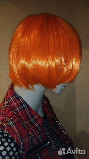 Парик рыжий с хвостом