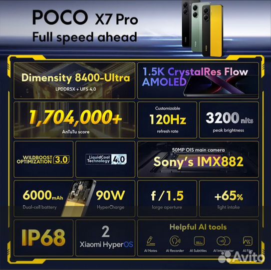 Xiaomi Poco X7 Pro, 8/256 ГБ