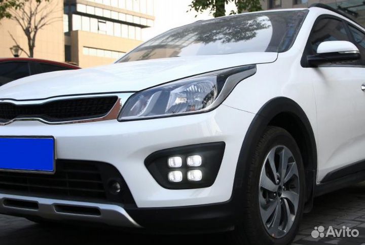 Ходовые огни Kia Rio X-Line с поворотниками 17-20г