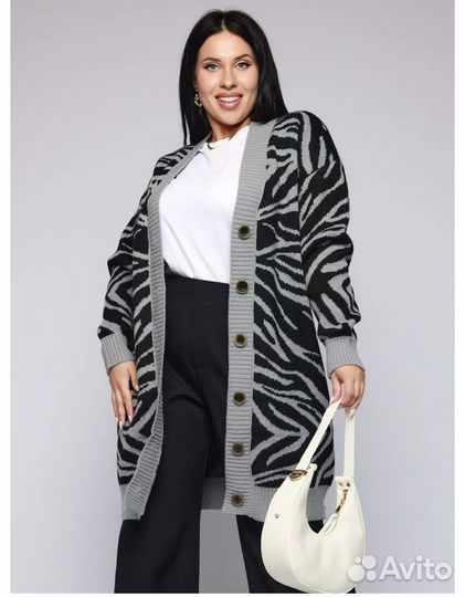 Кардиган длинный вязаный на пуговицах новый