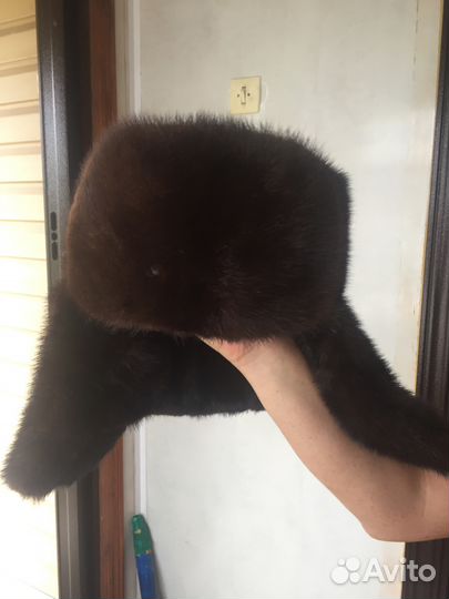 Шапка-ушанка мужская норковая