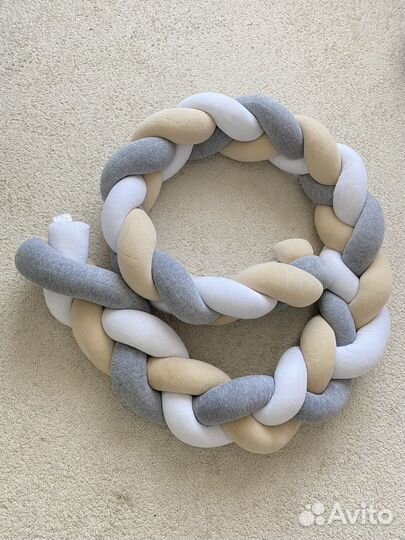 Бортик косичка в кроватку 230 см