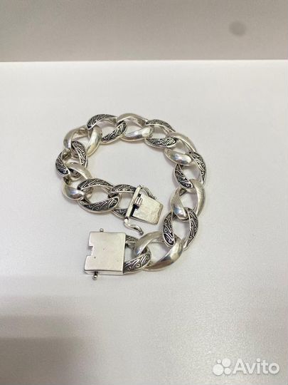Серебряный браслет мужской 925