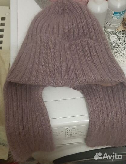 Шапка ушанка женская ангора