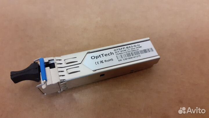 SFP модуль WDM 1,25 Gb/s, ddmi, 3 км, 1310 нм