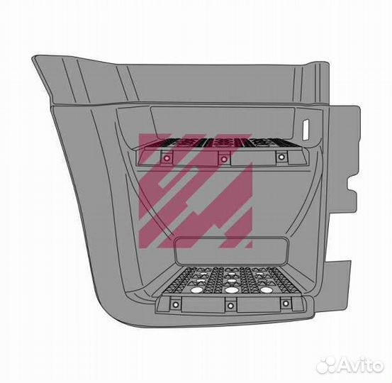 Корпус подножки правый ивеко