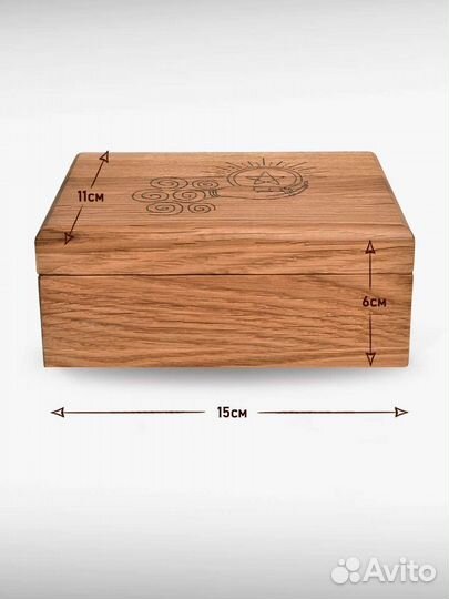 Шкатулка для украшений и карт таро из дерева