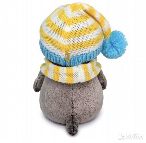 Игрушка мягкая Басик Baby в вязаном колпаке