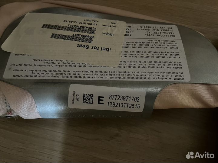 Подушка безопасности боковая bmw f 10