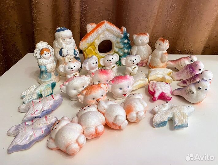 Елочные игрушки СССР из пенопласта