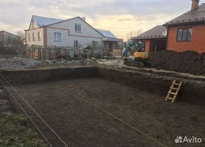 Аренда ямобура мини экскаватора бурение свай забор