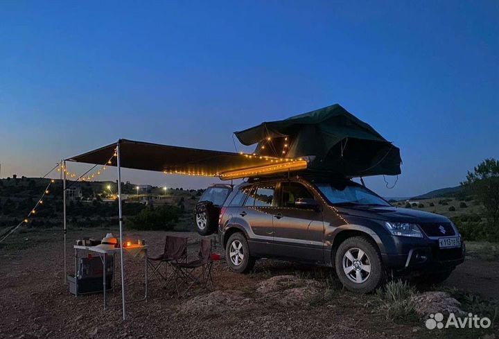 Палатка на крышу. Kampina 140, тент и тамбуры