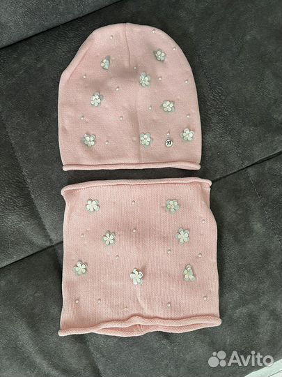 Комплект шапка и снуд детский