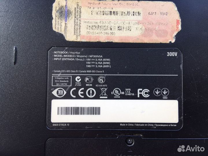 Ноутбук samsung np300v5a