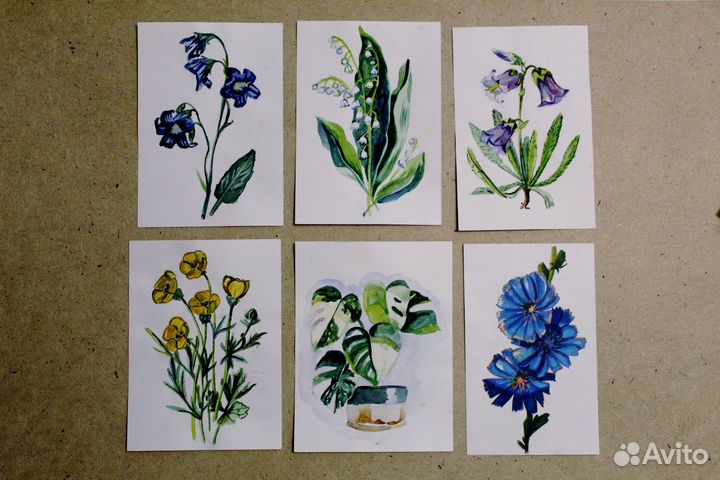 Картина акварель цветы