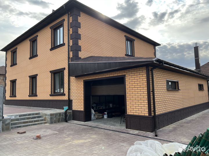 Фасадные термопанели под кирпич дерево камень