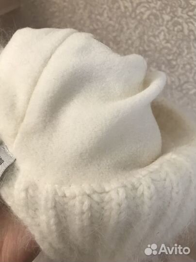 Шапка ушанка женская вязаная