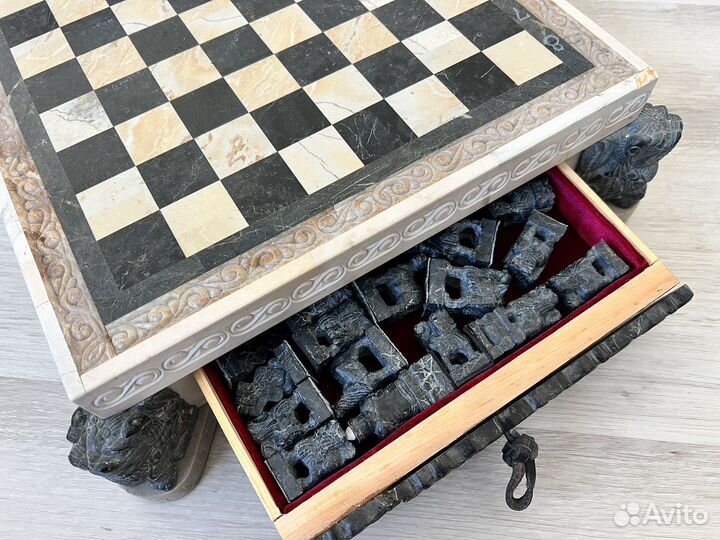 Шахматы ручной работы каменные