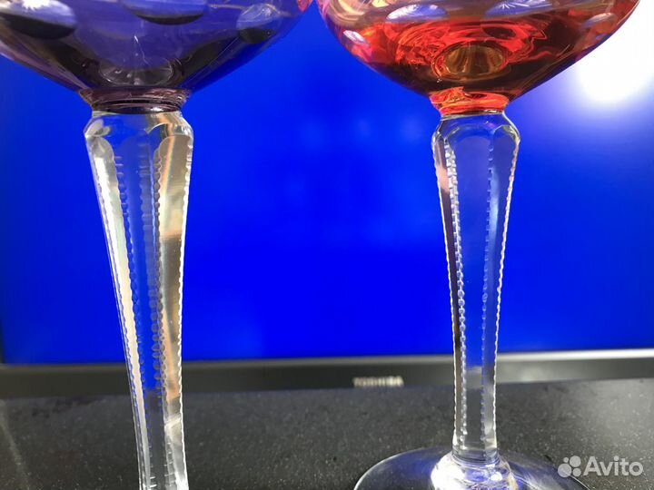 Фужеры, бокалы цветной хрустальBohemia