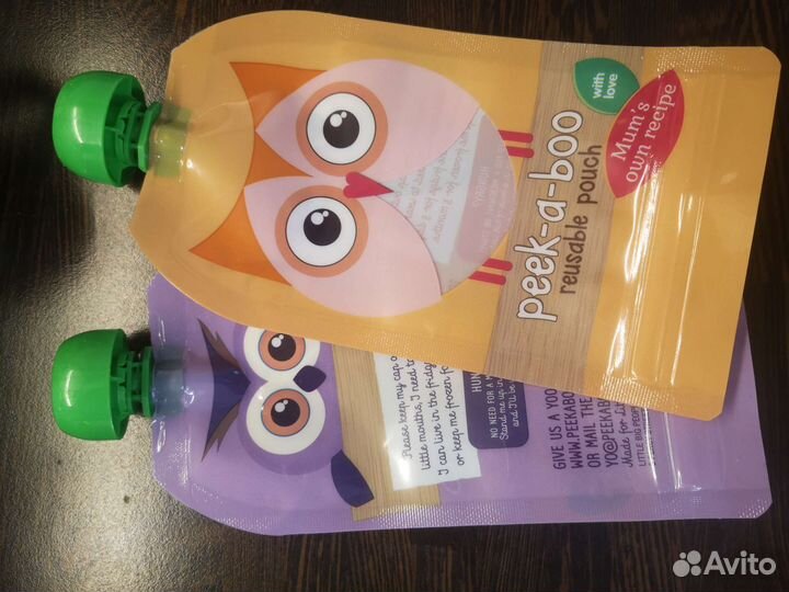 Многоразовые пакеты паучи для пюре