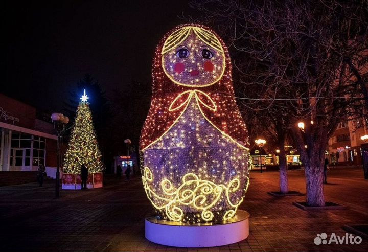 Cветовые фигуры Снеговики и Дед Мороза